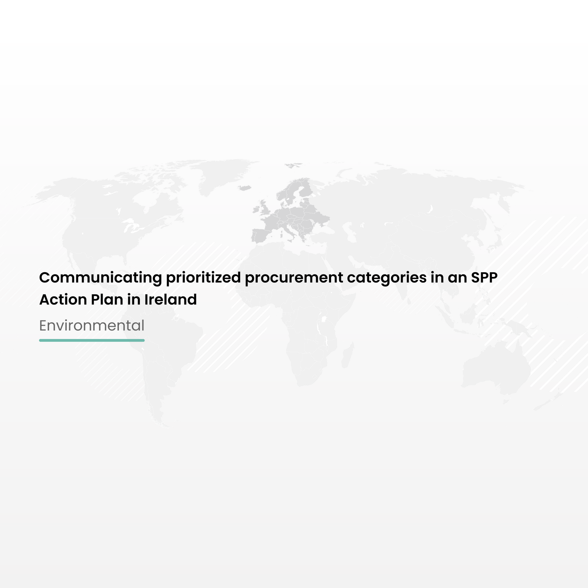 Communicating prioritized procurement categories in an SPP Action Plan in Ireland